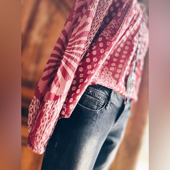 Free People Terra Cotta Peasant Top - Picture 4 of 16